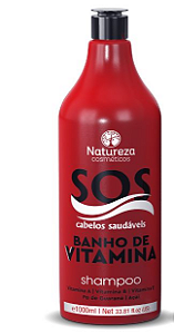 1 Shampoo Litro - SOS - Natureza Cosméticos