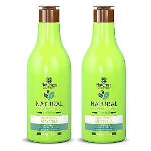 2 Shampoos Biotina 500ml - Natureza Cosméticos