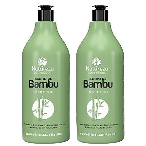 2 Shampoos Litro Bambu - Natureza Cosméticos