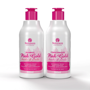 Home Care Pink Gold 300ml -  (Shampoo e Condicionador) - Natureza Cosméticos