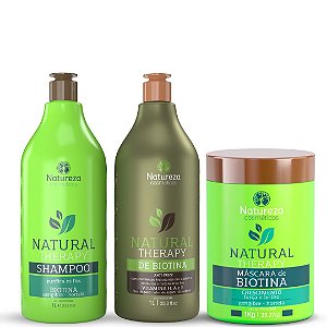 Kit Biotina Orgânica  + Máscara de Biotina 1Kg - Natureza Cosméticos