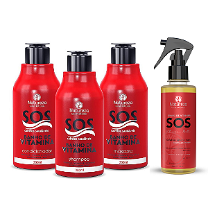 Kit Home Care SOS + Keratina Hidrolizada 200ml - Natureza Cosméticos