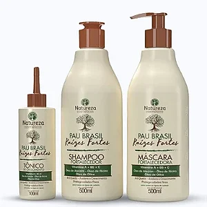 Kit Pau Brasil (Shampoo + Máscara + Tônico) - Natureza cosméticos