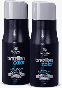 Shampoo e Máscara Matizadora 300g Silver Black- Natureza Cosméticos