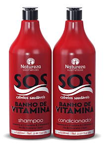 SOS - Shampoo e Condicionador 1L - Natureza Cosméticos