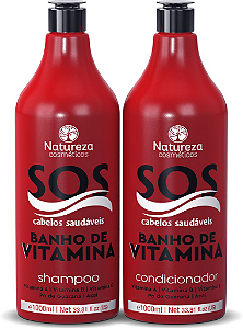 Sos - Shampoo e Condicionador 1L - Natureza Cosméticos