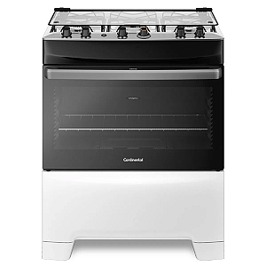 Fogão 5 Bocas Mesa de Inox Branco Continental (FC5IB)