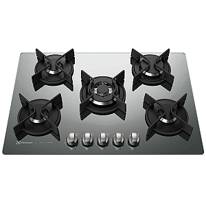 Cooktop a Gás 5 Bocas Prata Home Pro Electrolux (GC75U)