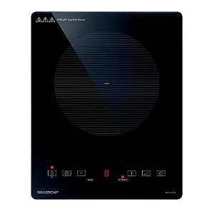 Cooktop 1 Boca de Indução Brastemp Portátil com Touch Timer com Autodesligamento (BDJ30BE)
