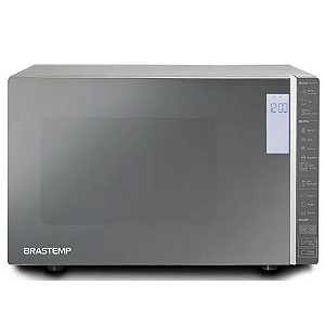 Micro-ondas Brastemp 32 Litros cor Inox Espelhado com Grill e Painel Integrado (BMG45AR)