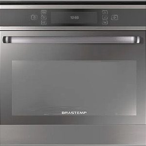 Micro-ondas Brastemp De Embutir 40 Litros cor inox com Grill (BMO40AR)