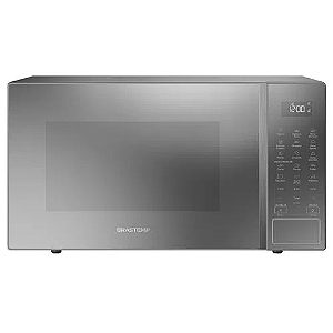 Micro-ondas Brastemp 32 Litros cor cinza espelhado com Menu Gourmet (BMS46AR)