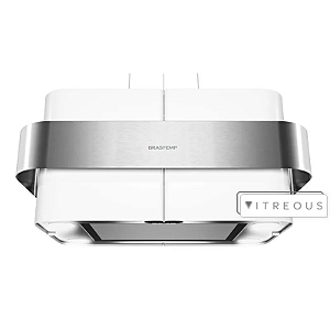 Coifa de Ilha Brastemp 75 cm branca luminária com controle remoto (GAV75AB)