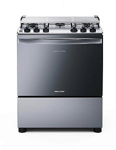 Fogão Brastemp 5 Bocas Cor Inox com Botões Removíveis e Exclusivo Aro Protetor - BFS5NCR