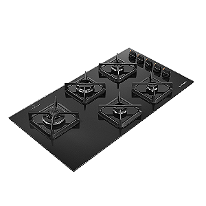 Cooktop Brastemp 5 Bocas a Gás, Grades de Ferro Fundido e Super Chama Lateral - BDS85AE