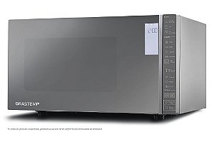 Micro-ondas Brastemp 32 Litros cor Inox Espelhado com Grill e Painel Integrado - BMG45AR