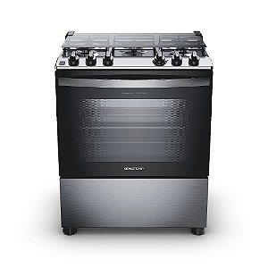 Fogão Brastemp 5 Bocas Cor Inox com Turbo Chama - BFS5GDR