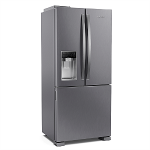 Geladeira Brastemp Frost Free French Door Água e Gelo na Porta 515 litros cor Inox - BRH85AK