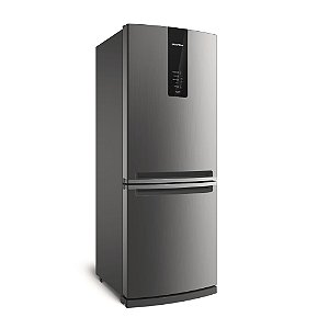 Geladeira Brastemp Frost Free Inverse 443 litros cor Inox com Turbo Ice - BRE57AK