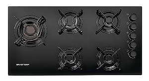 Cooktop 5 bocas Brastemp com quadrichama e acendimento automático - BDD85AE