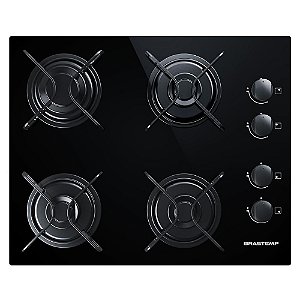 Cooktop 4 bocas Brastemp com grades piatina e acendimento automático - BDD61AE