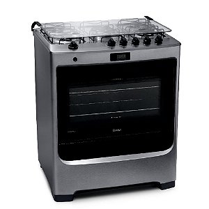 Fogão Consul 5 Bocas Inox com Dupla Chama e Timer Digital - CFS5QAR