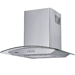 Coifa de Parede Consul 60cm Inox 4 Bocas com Design em Vidro e Aviso Lavar Filtro - CAP60AR