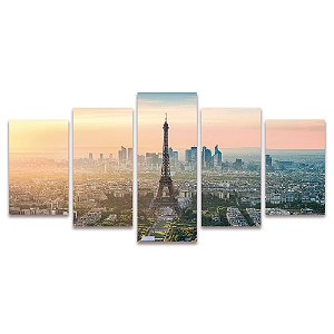 Kit Quadros Mosaico Quarto Sala Paris Eiffel Torre