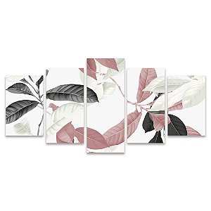 Kit Quadros Mosaico Sala Ambiente Quarto Cores Folhas