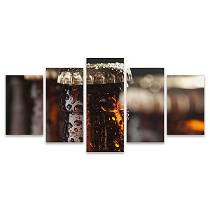 Kit Quadros Mosaico Tampa Sala Cerveja Garraa