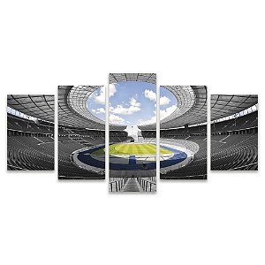 Kit Quadros Mosaico Estádio Olímpico Futebol
