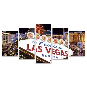 Kit Quadros Mosaico Las Placa Vegas Sala