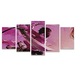 Kit Quadros Mosaico Quarto Teen Anime Attack Titan