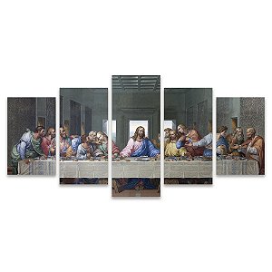 Kit Quadros Mosaico De Cristo Ceia Ultima