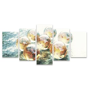 Kit Quadros Mosaico Dbz Dragão Anime Teen Quarto Esferas