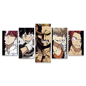 Kit Quadros Mosaico Personagens Anime Boku Teen Hero