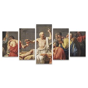 Kit Quadros Mosaico Renascentista Morte Pintura Sócrates