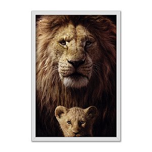 Quadro Decorativo Pai Leão E Filhote