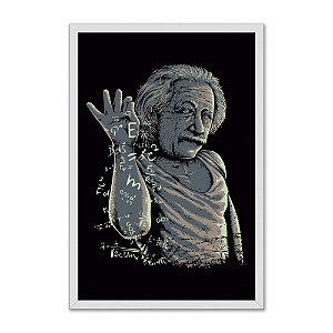 Quadro Decorativo Einstein Estilizado Preto e Branco