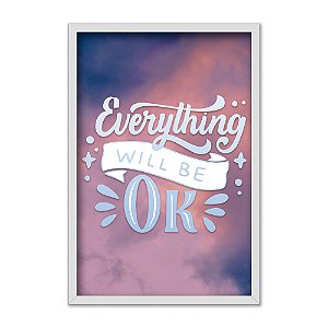 Quadro Decorativo Frase Tudo Vai Ficar Bem