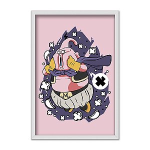 Quadro Decorativo Anime DBZ  Madimbu Fundo Roxo E Rosa