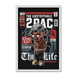 Quadro Decorativo Rapper Americano 2 Pac Chib