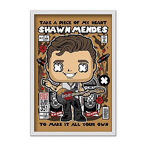Quadro Decorativo Cantor Pop Shawn Mnedes Chibi