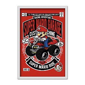 Quadro Decorativo Jogo Mario Kart Personagem Mario