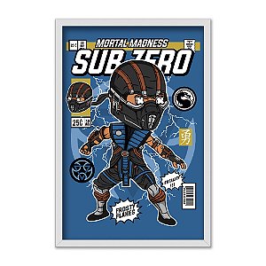 Quadro Decorativo Jogo Luta MK Sub Azul Zero