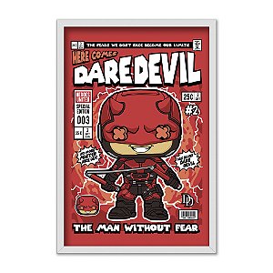 Quadro Decorativo Herói Demolidor Fundo Vermelho