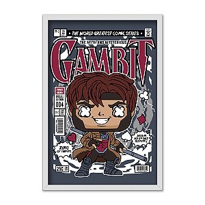 Quadro Decorativo X Men Personagem Gambit Carta
