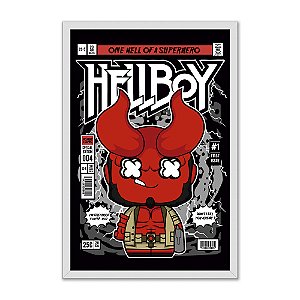 Quadro Decorativo Filme Hellboy Vermelho Vintage