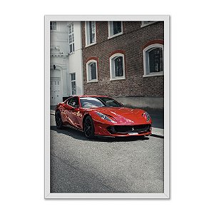 Quadro Decorativo Super Carrro Esportivo Vermelho