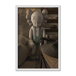 Quadro Decorativo Boneco Kaws Hypebeast Abstrato
